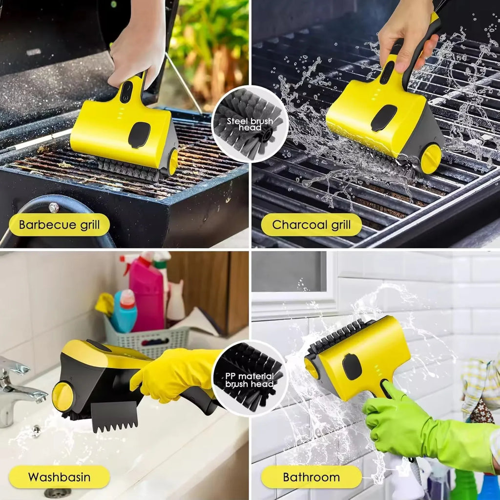 Electric Rechargeable BBQ Grill Cleaning Brush | Multi-Surface Electric Cleaning Brush P3