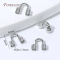 18K Gold Plated Wire Guard U-Loop DIY Jewelry Findings Jewelry Making Findings P3 Rhodium Plated 100 pcs