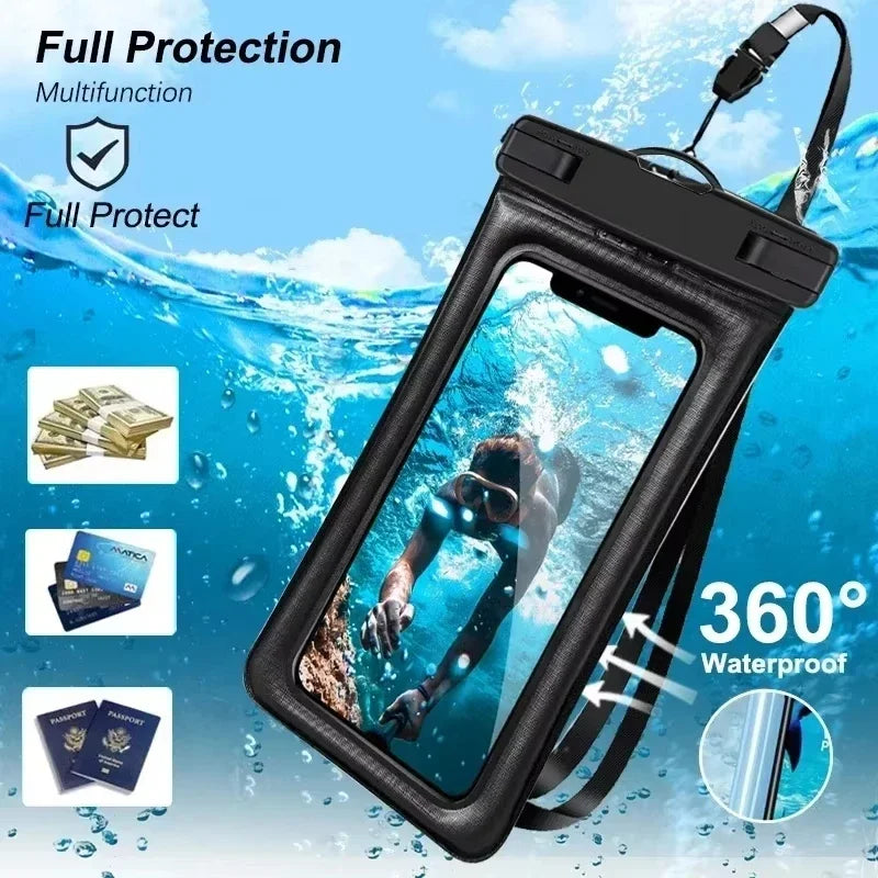 Waterproof Phone Pouch Luminous Dry Bag | Touchscreen Waterproof Phone Pouch P3