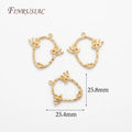 14K Gold Plated Abstract Face Charm Pendant | DIY Jewelry Jewelry Charm Pendant P3 14K Real Gold Plated 4 pieces