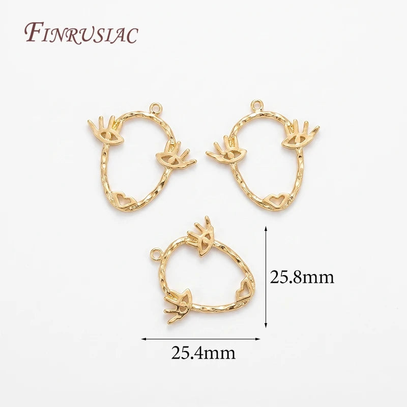 14K Gold Plated Abstract Face Charm Pendant – DIY Jewelry DIY Jewelry Charm P3 14K Real Gold Plated 4 pieces