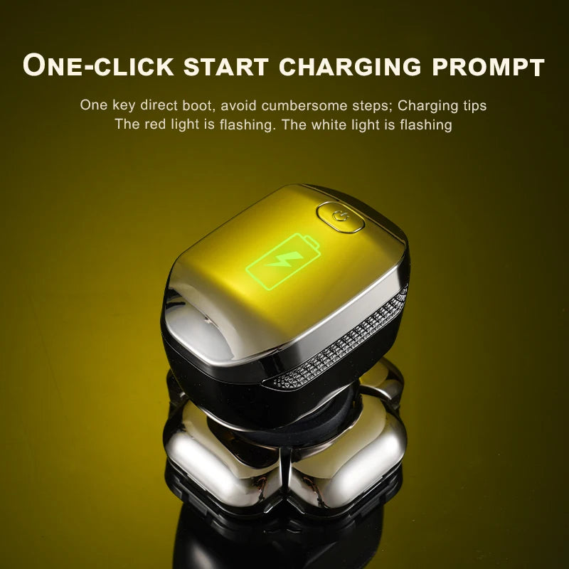 9D Waterproof 5-in-1 All Metal Electric Rotary Head Shaver Men Electric Rotary Shaver P3