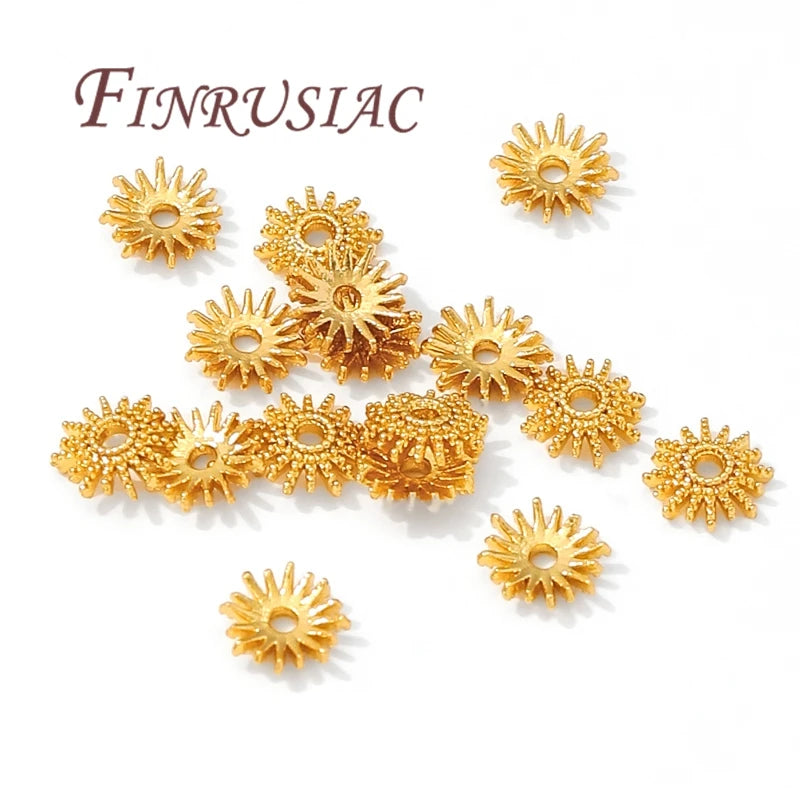 18K Gold Plated Bead Caps 6mm | DIY Jewelry Making Spacers Jewelry Making Findings P3