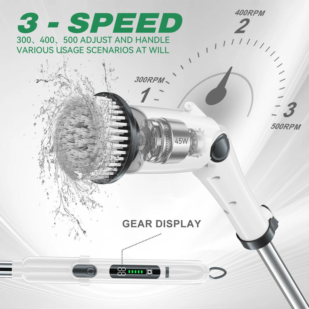 Cordless Electric Spin Scrubber – 7 Heads, USB Rechargeable Electric Spin Scrubber P3