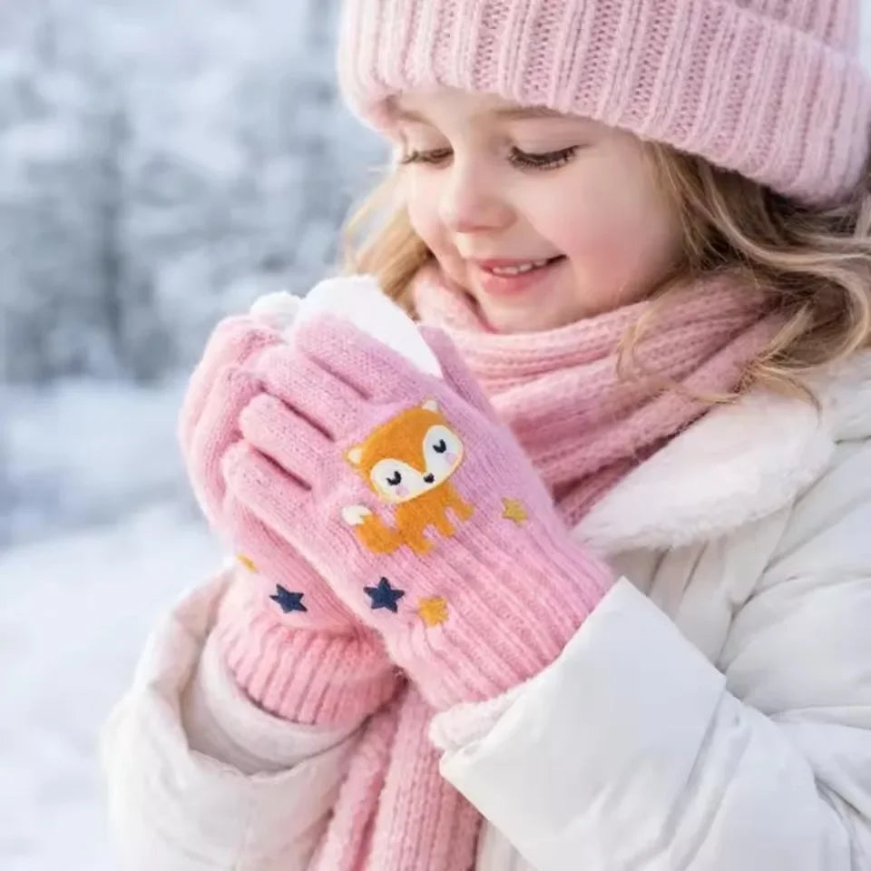 Kids Cartoon Animal Knitted Winter Gloves | Boys & Girls Kids Knitted Gloves P3