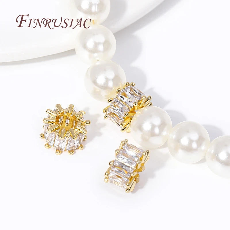 18K Gold Plated Crystal Round Spacer Beads – DIY Jewelry Jewelry Making Beads P3