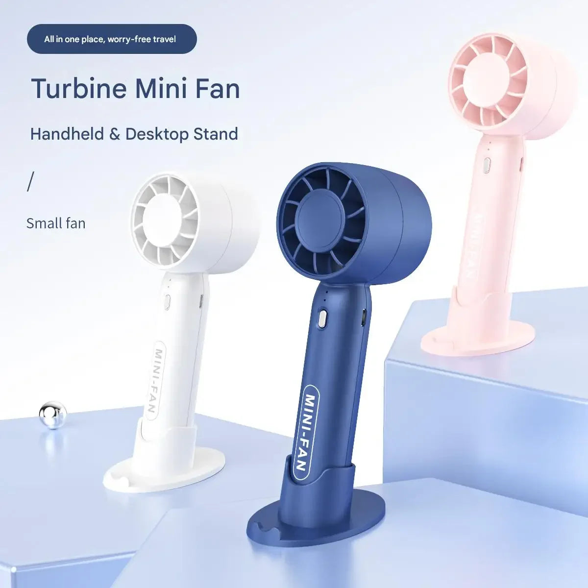 Mini 2-in-1 Handheld Desktop USB Rechargeable Portable Fan Portable Handheld Fan P3