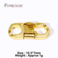 18K Gold Plated Pearl Necklace & Bracelet Clasp – DIY Jewelry Jewelry Clasp Finding P3 18K Gold Plated 2 Pieces