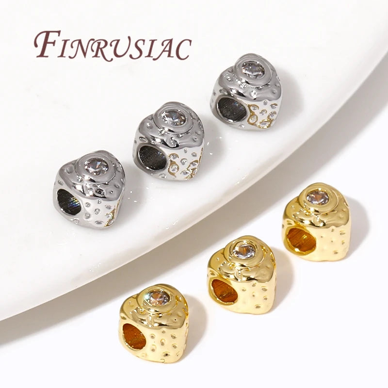 18K Gold Plated Brass Spacer Beads – Multi-Style DIY Jewelry Jewelry Spacer Beads P3