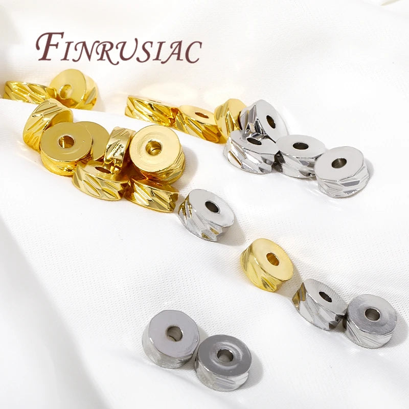 18K Gold Plated Round Spacer Beads 4/5/6mm – DIY Jewelry Jewelry Spacer Beads P3