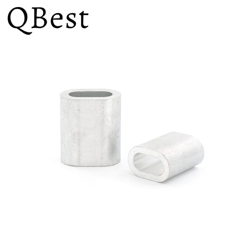 1000pcs Aluminum Oval Crimping Sleeves – Wire Rope Ferrule Clips Wire Rope Ferrule P3 1.2mmX1000pcs
