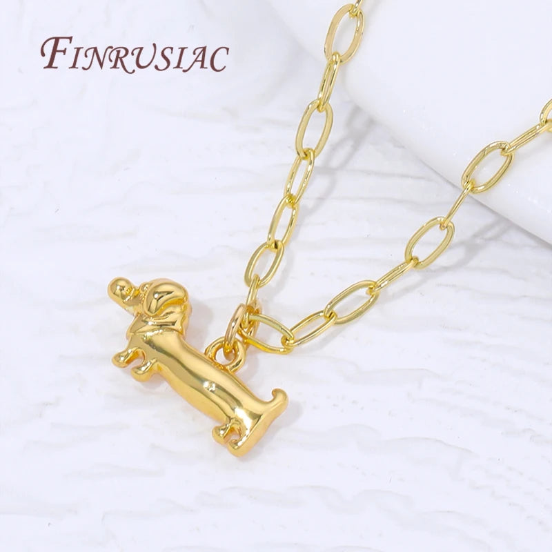 18K Gold Plated Brass Dog Charm – DIY Jewelry Making Pendant Jewelry Making Charm P3
