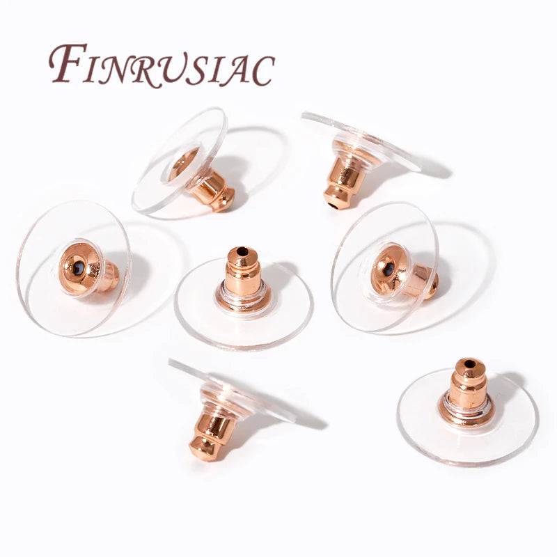 50Pcs 14K Gold Plated Earring Backs for Studs – DIY Jewelry Earring Backs Findings P3