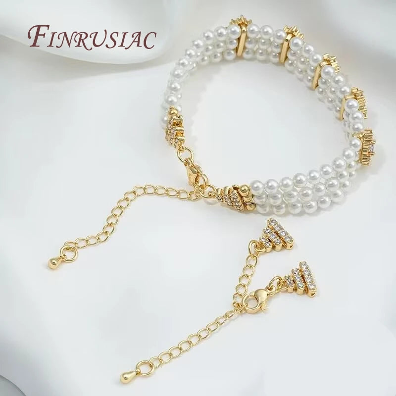 18K Gold Plated Extension Chain Spring Clasp – Pearl Necklace DIY Jewelry Finding Chain P3