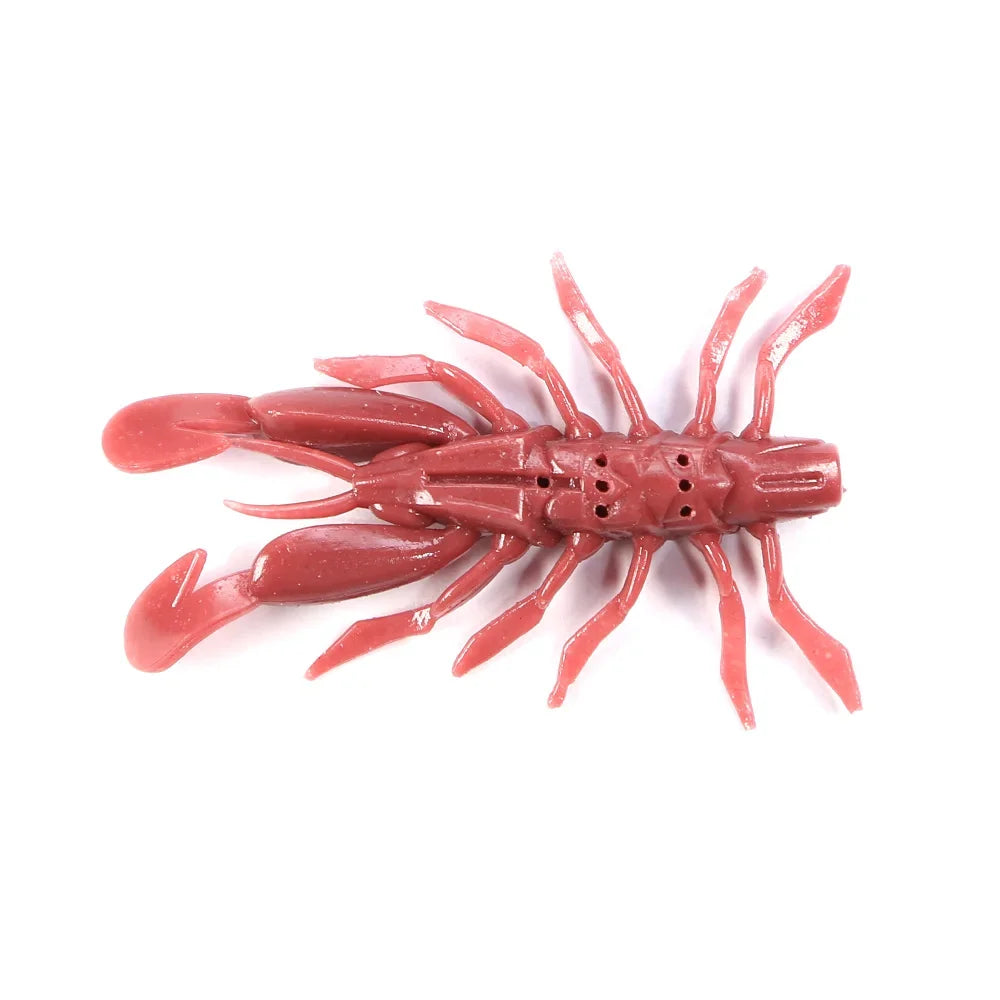 B&U Soft Plastic Craw Bug Lures – Bass Freshwater Swimbaits Soft Plastic Fishing Lure P3 devil purple 6pcs-6.5cm-3.4g