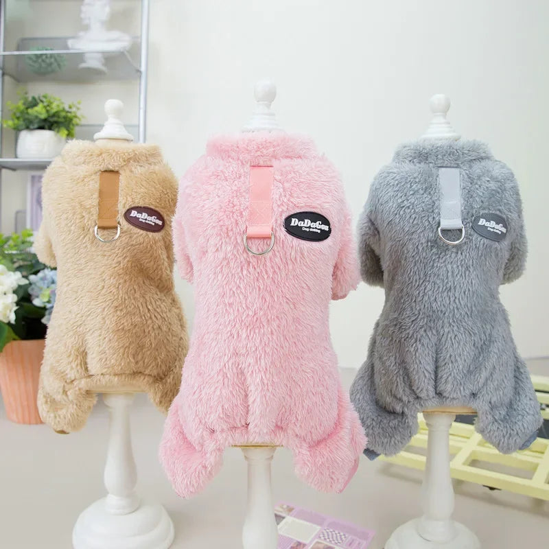 Winter Fleece Dog Jumpsuit Pajamas – Small & Medium Dogs Dog Jumpsuit Pajamas P3