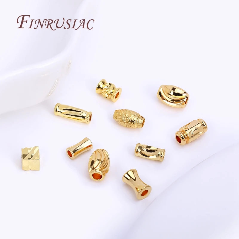 18K Gold Plated Corrugated Spacer Beads – DIY Jewelry Making Jewelry Making Beads P3