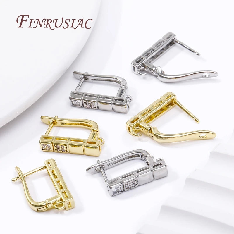 18K Gold Plated Zircon Earring Hooks – DIY Drop Earring Findings Earring Findings P3