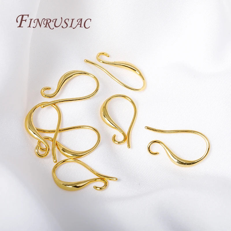 18K Gold Plated Earring Hooks Outside Loop – DIY Ear Wire Earring Findings P3