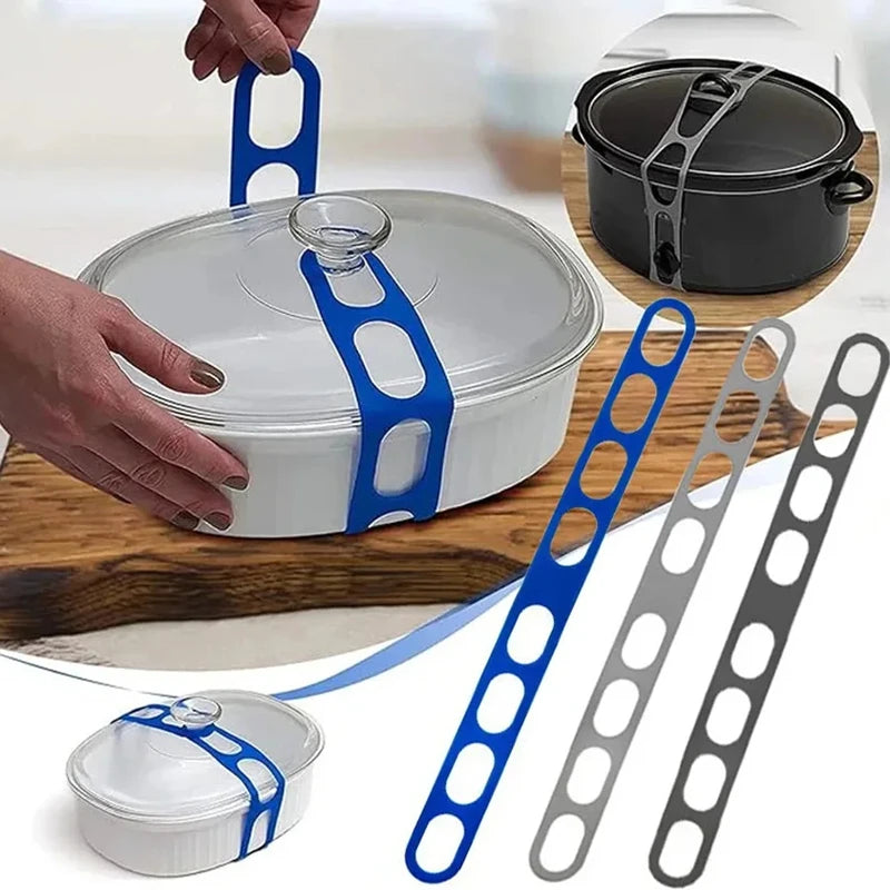 Silicone Elastic Strap Band – Pot Lid & Lunch Box Holder 54cm Kitchen Organizer Strap P3