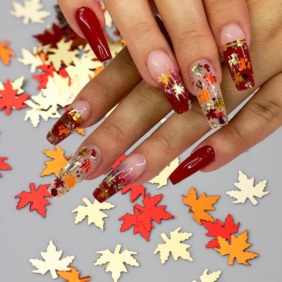 Maple Leaf Nail Art Charms – Autumn Sequins Decorations Nail Art Charms P3