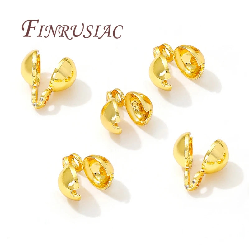 18K Gold Plated Crimp Beads & Cover Findings – DIY Jewelry Jewelry Findings P3