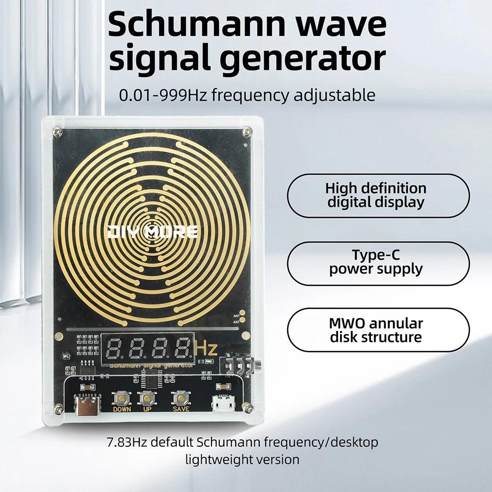 Gaqqee Schumann Wave Generator – 0.01–9999 Hz, Type-C & Audio Jack Frequency Signal Generator P3