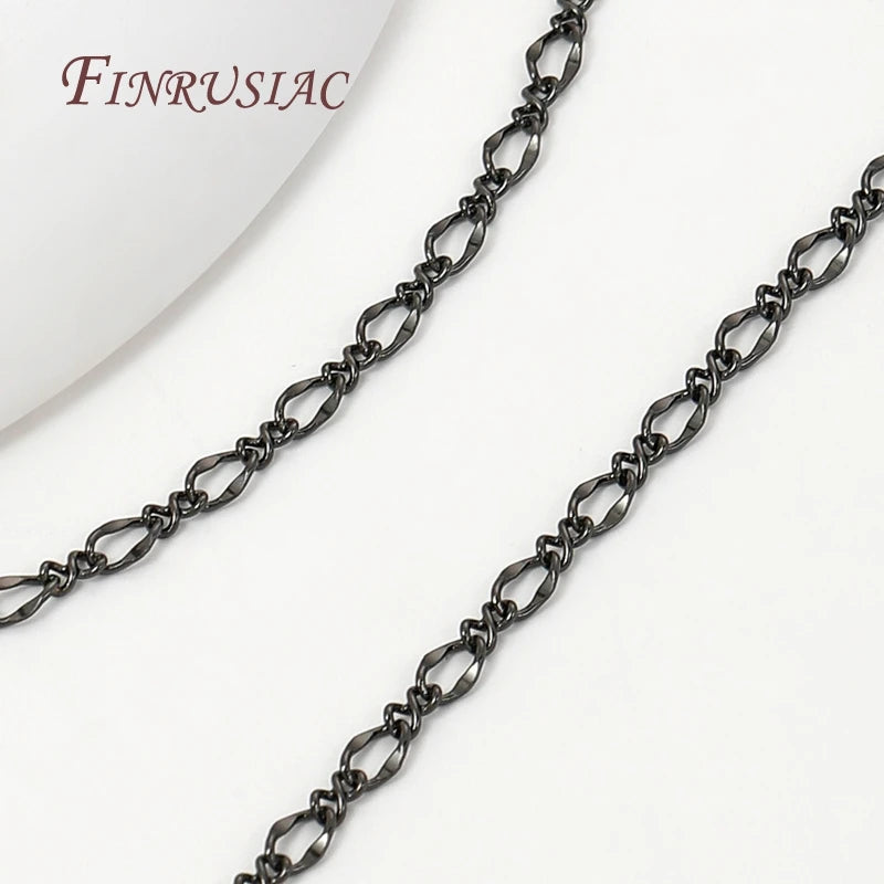 Black Brass Decorative Chain for DIY Jewelry Making – 2.8mm Jewelry Making Chain P3