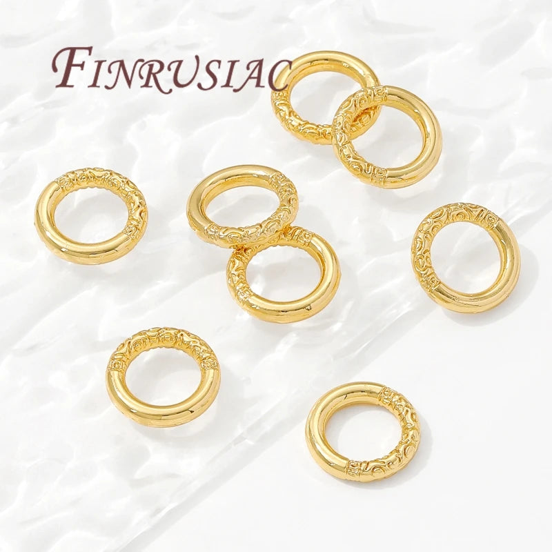 18K Gold Plated Round Connector Rings – DIY Jewelry Making Jewelry Connector Rings P3