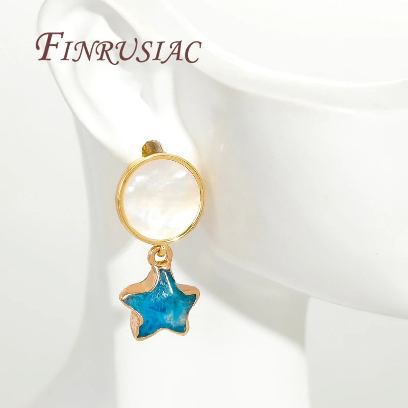 18K Gold Plated Natural Shell Earring Clasps – DIY Jewelry Earring Jewelry Findings P3