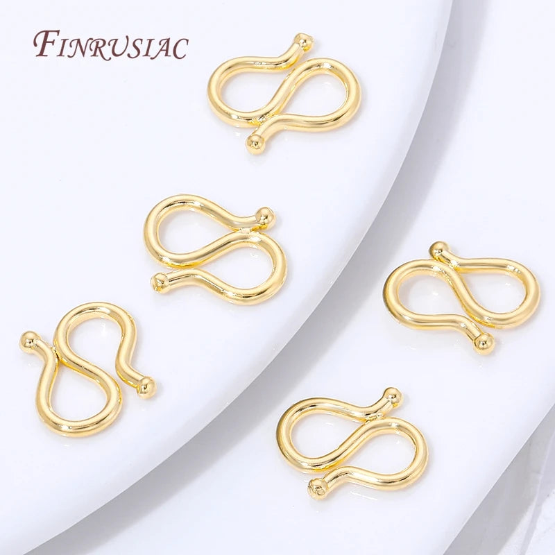 18K Gold Plated Lobster Clasps & S Hook Clasps – DIY Jewelry Jewelry Clasps & Findings P3