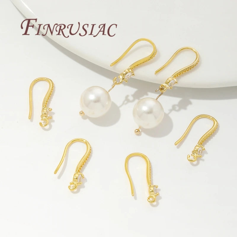 18K Gold Plated Earring Hooks & Earwires – DIY Clasps 10/20 Pcs Earring Hooks Findings P3