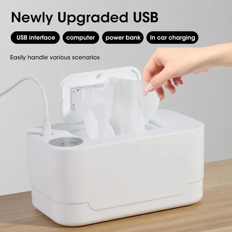 NOCCLILI USB Baby Wipes Warmer with LED Display | Car & Home Baby Wipes Warmer P3