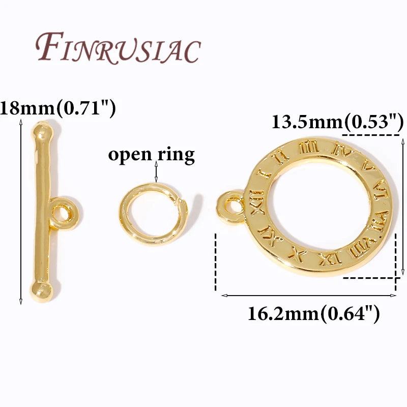 18K Gold Plated OT Toggle Clasp for Necklaces & Bracelets DIY Jewelry Clasp Finding P3