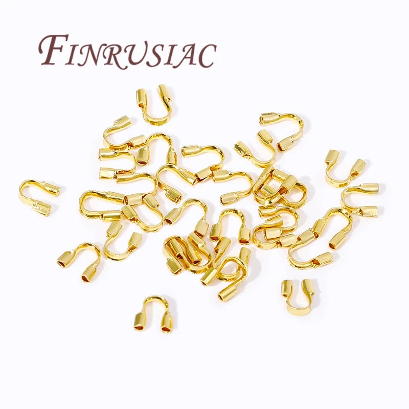 14K Gold Plated Wire Protectors U-Shape Loops | Jewelry Making Jewelry Findings P3