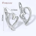 18K Gold Plated Huggie Earring Findings – Zircon Heart Lever Back Earring Findings P3 Rhodium Plated 2 pairs
