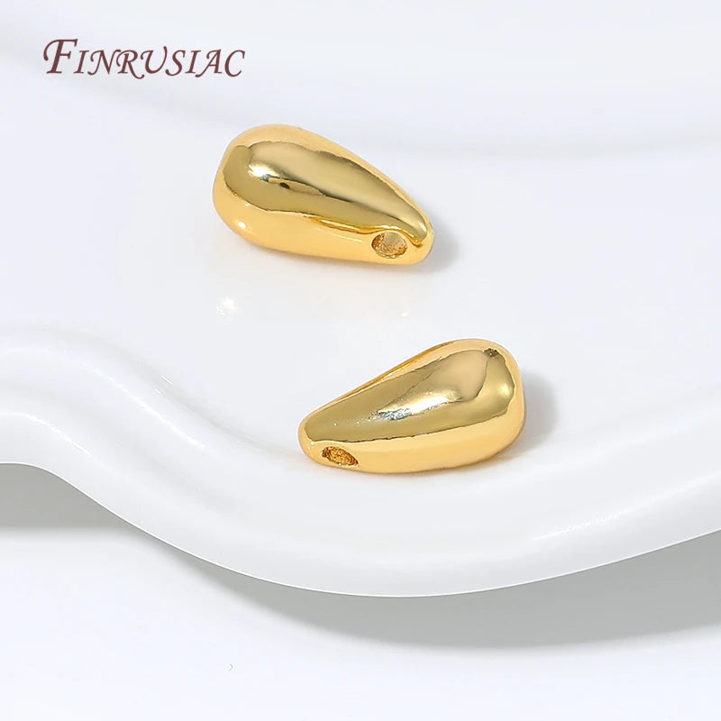 18K Gold Plated Teardrop Pendant Charm | DIY Jewelry Making Pendant Charm P3