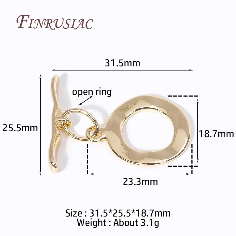 18K Gold Plated Brass OT Toggle Clasp – DIY Jewelry Making Jewelry Toggle Clasp P3 18K Real gold plated 6 Pieces