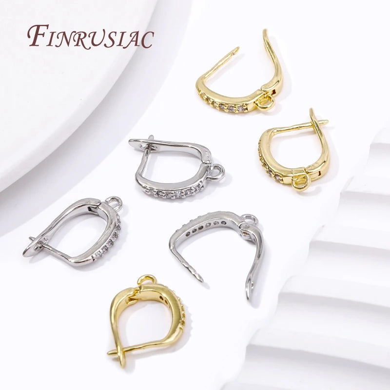 18K Gold Plated Zircon Earring Hooks – DIY Drop Earring Findings Earring Findings P3
