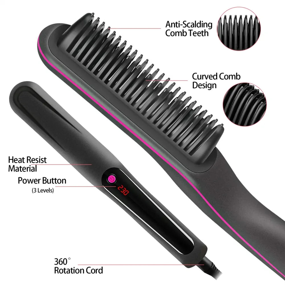 Men's Electric Hair Straightener Comb & Beard Styler Hair Straightener Comb P3