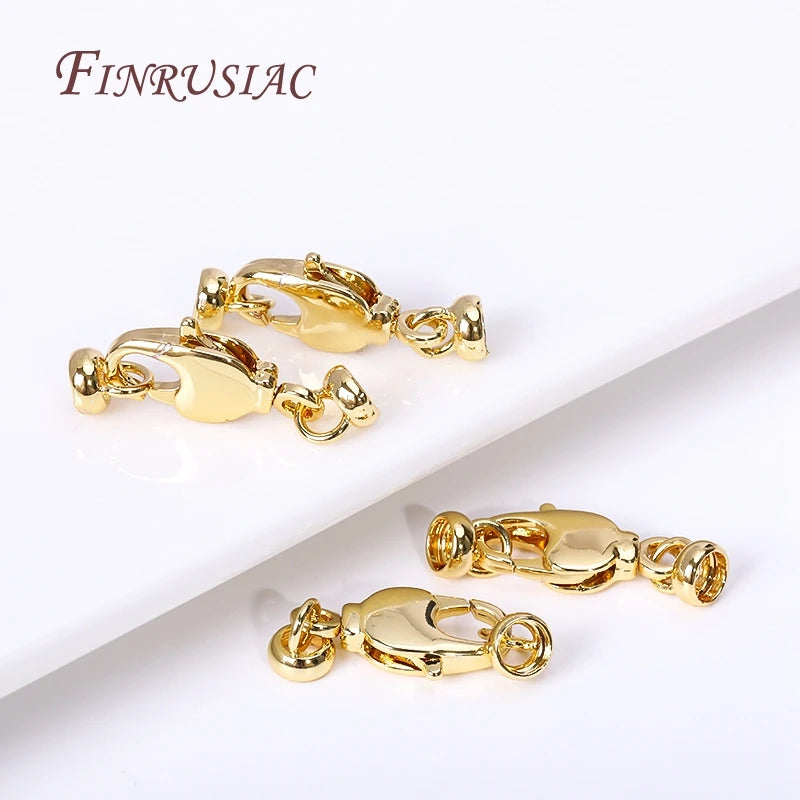 18K Gold Plated Brass Lobster Clasps – DIY Jewelry Findings Jewelry Clasps P3