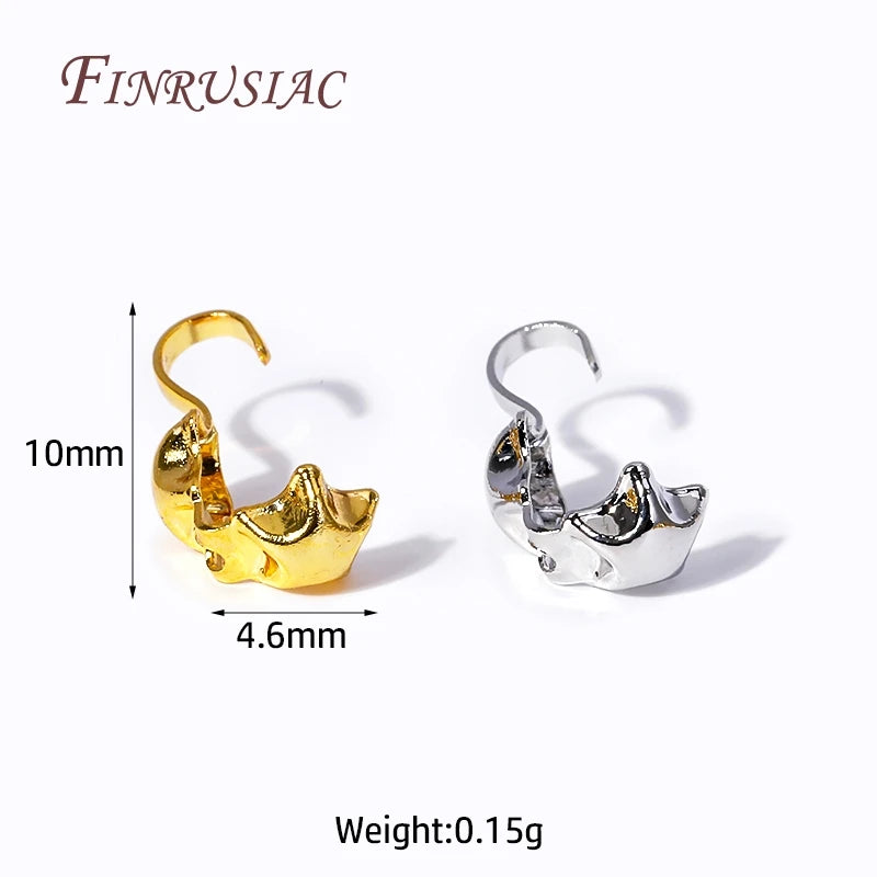 18K Gold Plated Star Double-Cup Bead Tips | DIY Jewelry Findings Jewelry Findings P3