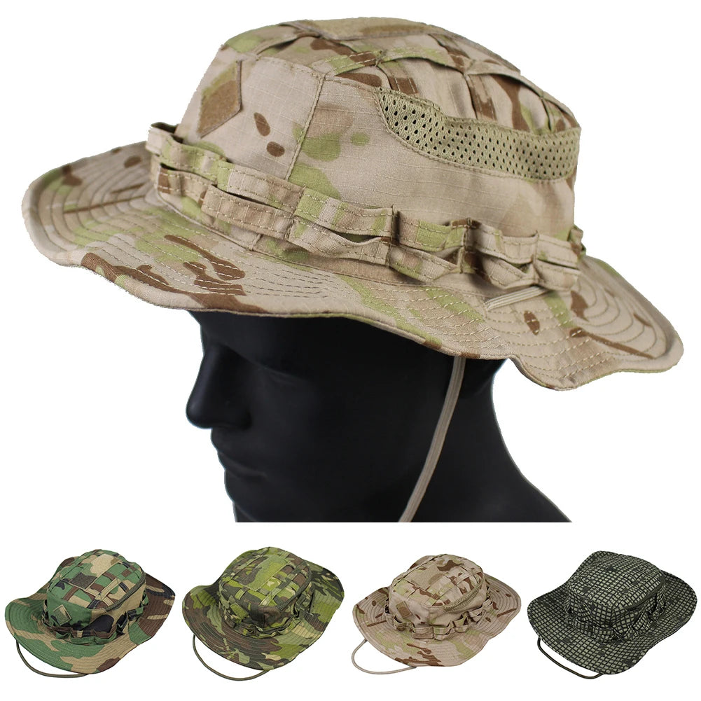 Tactical Camo Bucket Hat – Unisex Fishing & Hiking Sun Cap Bucket Hat P3