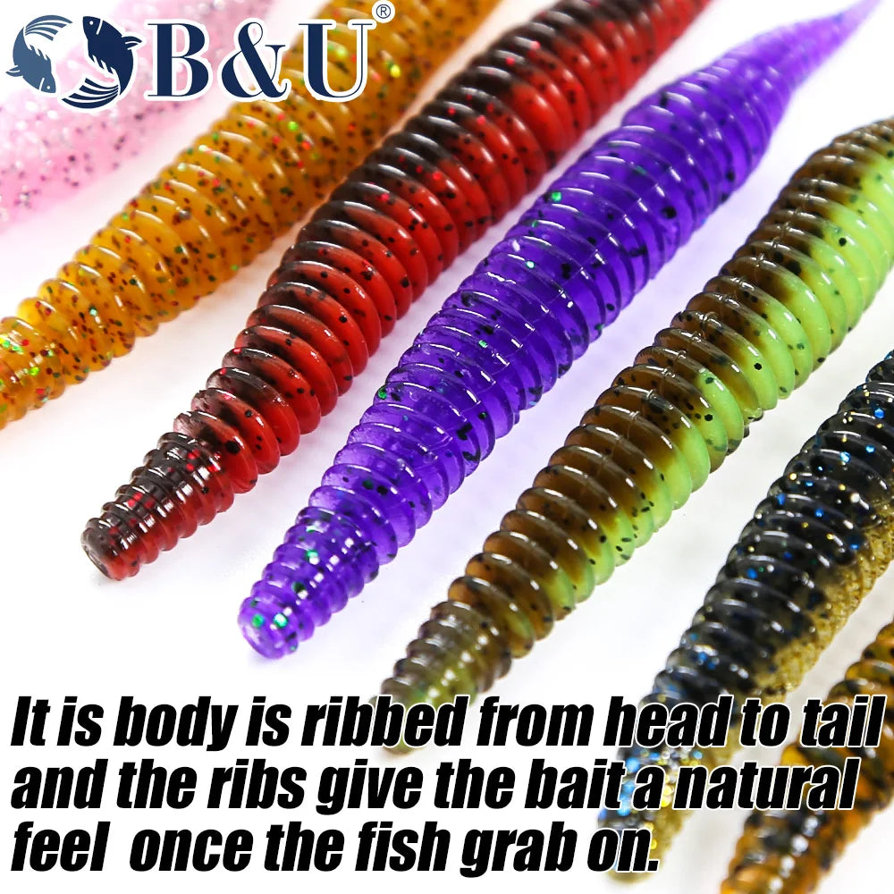 B&U Sparkly 80mm Soft Shad Swimbait – Pike & Bass Fishing Lure Soft Fishing Lure P3