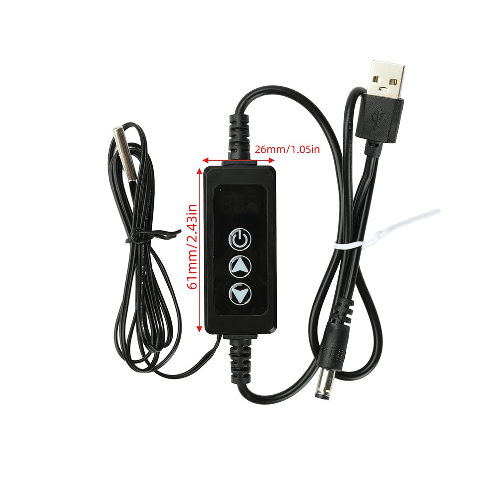 Gaqqee W-3301A Miniature Thermostat DC 5–24V LED Timer Digital Thermostat Controller P3