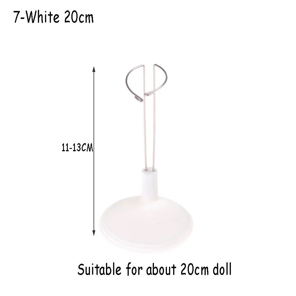 Adjustable Doll Stand Holder – Metal Bracket for Dolls & Bears Doll Display Stand P3 7-white 20cm