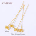 18K Gold Plated Flower Head Pins – DIY Jewelry Making Findings Jewelry Making Pins P3 18K Gold Plated 2 pcs