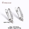 18K Gold Plated Zircon Earring Hooks – DIY Drop Earring Findings Earring Findings P3 Rhodium Plated 2 pairs