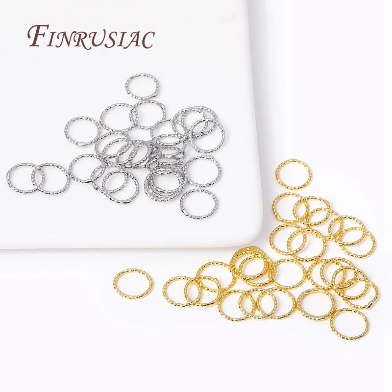 Gold Plated Round Twist Closed Jump Rings 6–12mm | FINRUSIAC Jewelry Findings P3