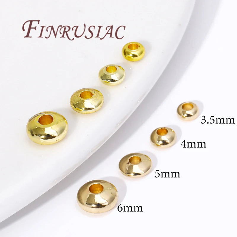 18K Gold Plated Spacer Beads 3.5–6mm | DIY Jewelry Making Jewelry Spacer Beads P3